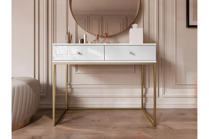 Altenau Peilipöytä 100x40 cm - Valkoinen - Huonekalut - Pöytä & ruokailuryhmä - Meikki- & kampauspöydät