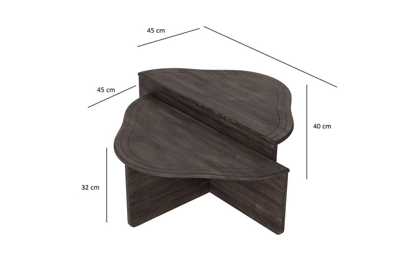 Altopiano Sohvapöytä 90 cm - Antrasiitti - Huonekalut - Pöytä & ruokailuryhmä - Apupöytä & sivupöytä - Sarjapöytä