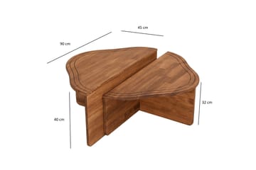 Altopiano Sohvapöytä 90 cm - Ruskea - Huonekalut - Pöytä & ruokailuryhmä - Apupöytä & sivupöytä - Sarjapöytä
