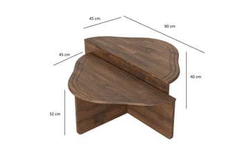 Altopiano Sohvapöytä 90 cm - Pähkinäpuu - Huonekalut - Pöytä & ruokailuryhmä - Apupöytä & sivupöytä - Sarjapöytä