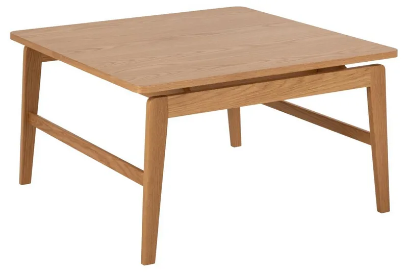 Amasi 80 cm neliönmallinen sohvapöytä kelluvalla pöytälevyllä tammea, Ruskea