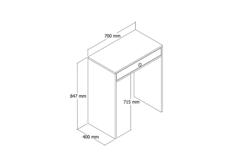 Ameias Kampauspöytä 70 cm - Luonnollinen - Huonekalut - Pöytä & ruokailuryhmä - Meikki- & kampauspöydät