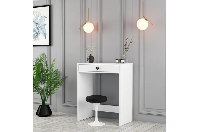 Ameias Kampauspöytä 70 cm - Valkoinen - Huonekalut - Pöytä & ruokailuryhmä - Meikki- & kampauspöydät