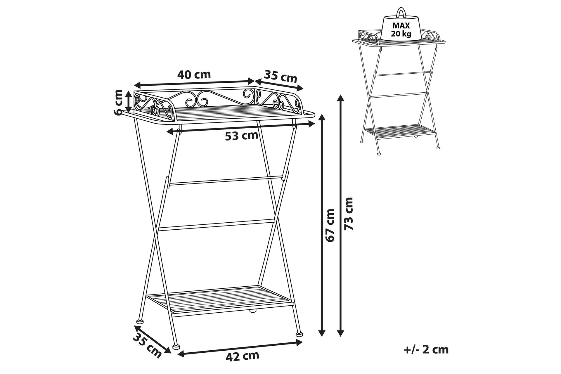 Ancud Sohvapöytä 53 cm - Valkoinen - Huonekalut - Pöytä & ruokailuryhmä - Sohvapöytä