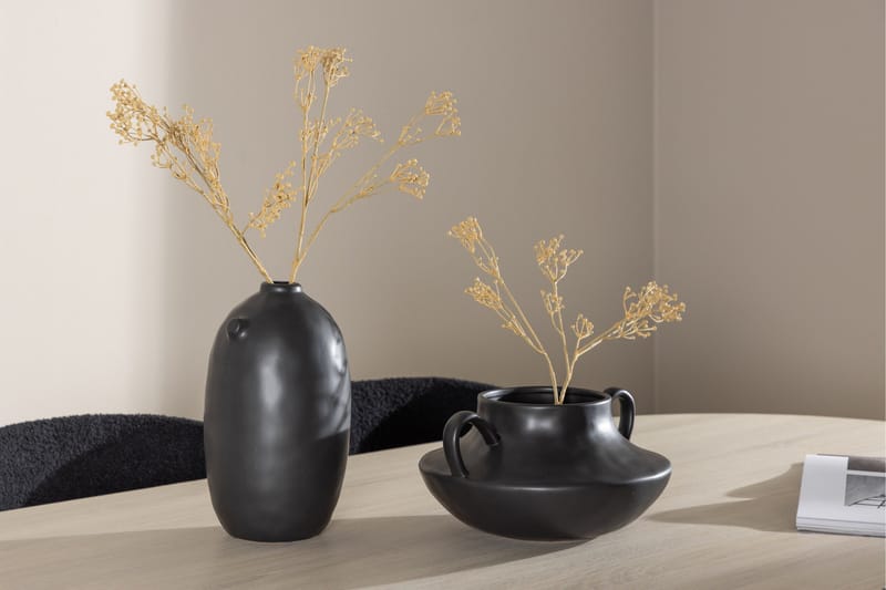 Andy Ruokailuryhmä 180 cm Soikea jossa 4 Modesto tuolia - Whitewash/Musta - Huonekalut - Pöytä & ruokailuryhmä - Ruokailuryhmä