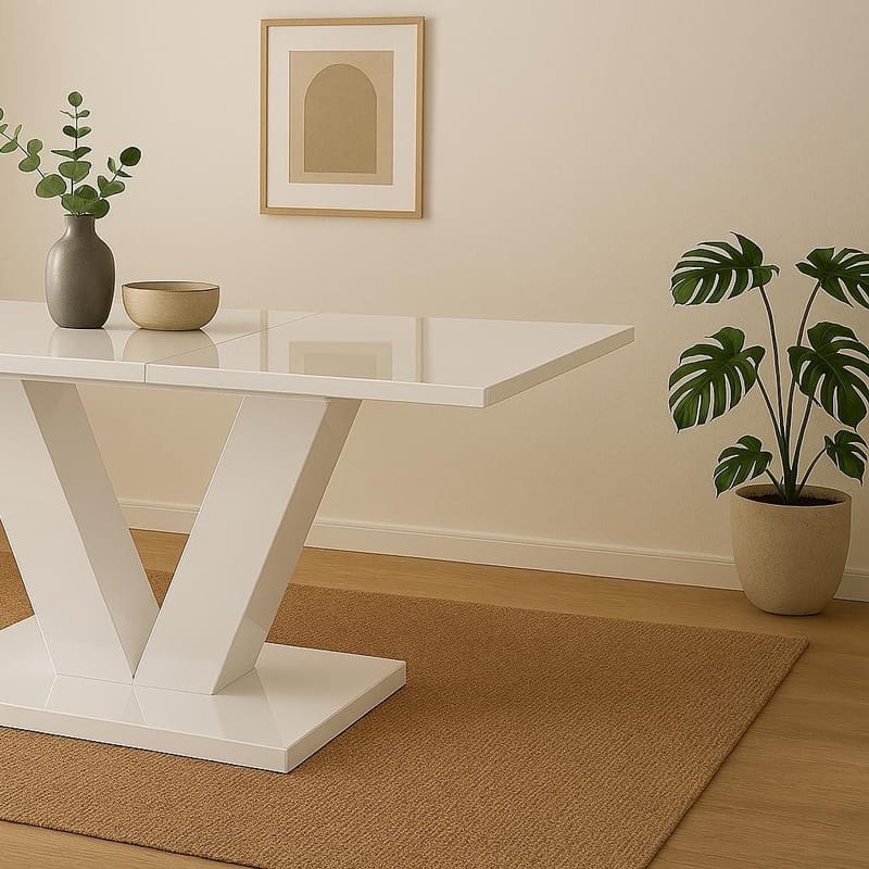 Andy ruokapöytä 140 cm, Valkoinen