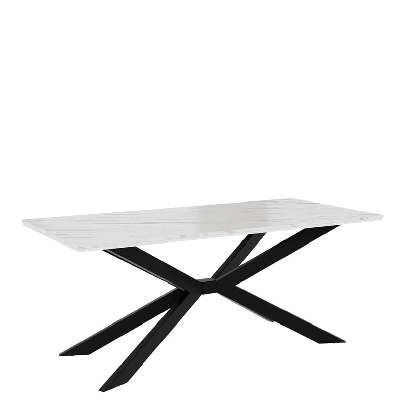 Aplung Ruokapöytä 190 cm suorakulmainen, Valkoinen/Musta