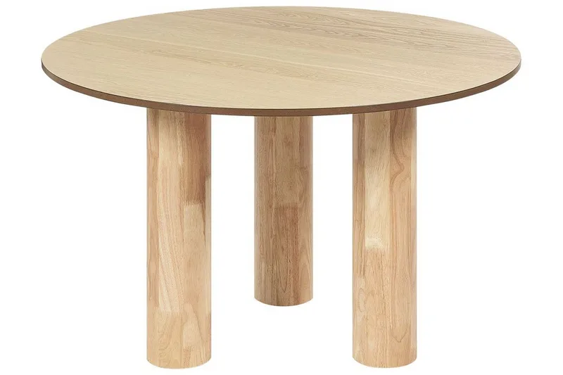 Appelle Ruokapöytä 120 cm Pyöreä, Vaalean Ruskea