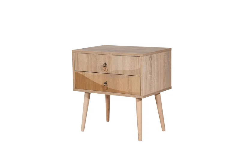 Bertoaria yöpöytä 60x40 cm ruskea - Hanah Home - Huonekalut - Pöytä & ruokailuryhmä - Apupöytä & sivupöytä - Yöpöytä