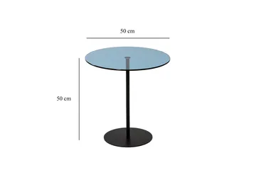 Chill-Out sivupöytä 50x50 cm musta/sininen - Hanah Home - Huonekalut - Pöytä & ruokailuryhmä - Apupöytä & sivupöytä - Tarjotinpöytä & pikkupöytä