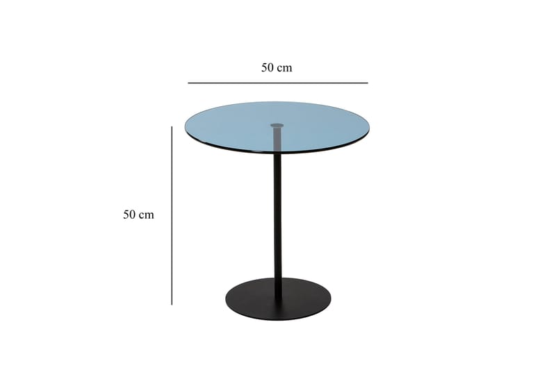 Chill-Out sivupöytä 50x50 cm musta/sininen - Hanah Home - Huonekalut - Pöytä & ruokailuryhmä - Apupöytä & sivupöytä - Tarjotinpöytä & pikkupöytä
