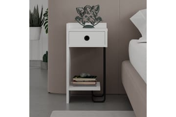 Sirius yöpöytä 32x30 cm valkoinen - Hanah Home - Huonekalut - Pöytä & ruokailuryhmä - Apupöytä & sivupöytä - Yöpöytä
