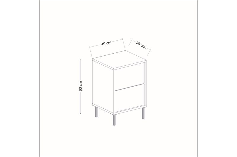 Imaj yöpöytä 40x35 cm antrasiitti - Hanah Home - Huonekalut - Pöytä & ruokailuryhmä - Apupöytä & sivupöytä - Yöpöytä