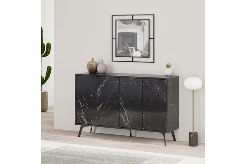 Dune konsolipöytä 123x77,4 cm musta - Hanah Home - Huonekalut - Pöytä & ruokailuryhmä - Apupöytä & sivupöytä - Konsolipöytä