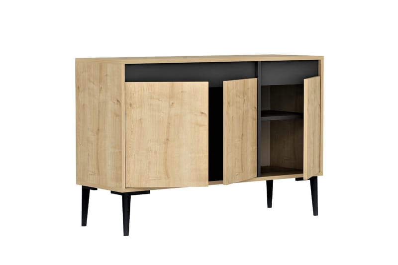 Emlak konsolipöytä 120x75 cm musta/ruskea - Hanah Home - Huonekalut - Pöytä & ruokailuryhmä - Apupöytä & sivupöytä - Konsolipöytä