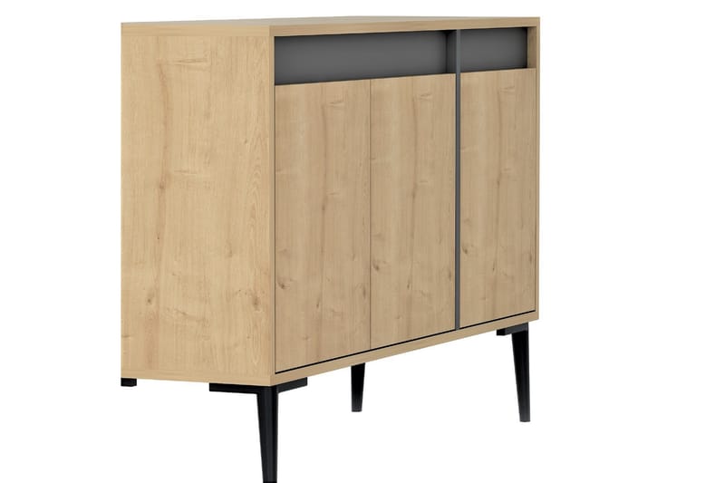 Emlak konsolipöytä 120x75 cm musta/ruskea - Hanah Home - Huonekalut - Pöytä & ruokailuryhmä - Apupöytä & sivupöytä - Konsolipöytä