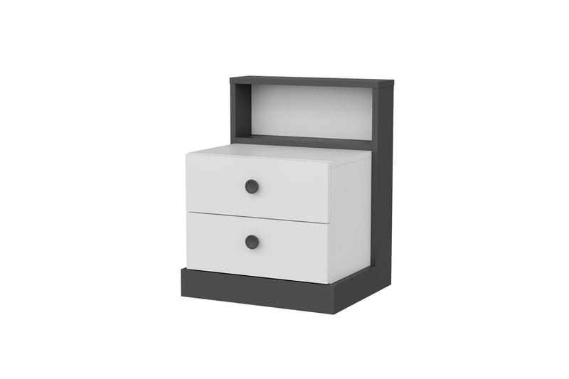 Berdez yöpöytä 62x42 cm antrasiitti/valkoinen - Hanah Home - Huonekalut - Pöytä & ruokailuryhmä - Apupöytä & sivupöytä - Yöpöytä
