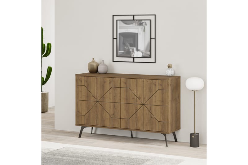 Dune konsolipöytä 123x77,4 cm ruskea/valkoinen - Hanah Home - Huonekalut - Pöytä & ruokailuryhmä - Apupöytä & sivupöytä - Konsolipöytä