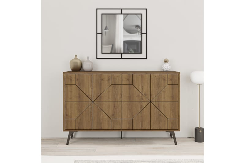 Dune konsolipöytä 123x77,4 cm ruskea/valkoinen - Hanah Home - Huonekalut - Pöytä & ruokailuryhmä - Apupöytä & sivupöytä - Konsolipöytä