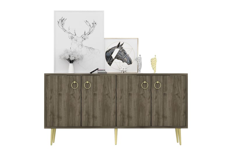 Drop konsolipöytä 140x75 cm ruskea - Hanah Home - Huonekalut - Pöytä & ruokailuryhmä - Apupöytä & sivupöytä - Konsolipöytä