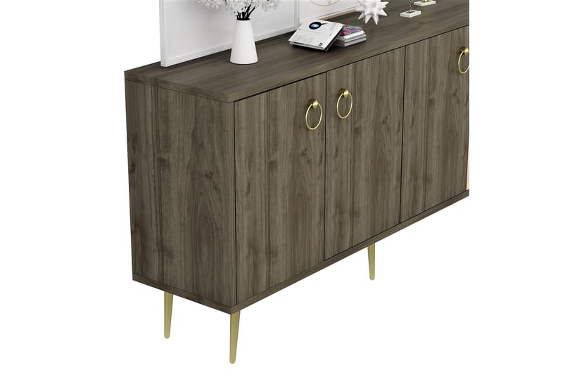 Drop konsolipöytä 140x75 cm ruskea - Hanah Home - Huonekalut - Pöytä & ruokailuryhmä - Apupöytä & sivupöytä - Konsolipöytä