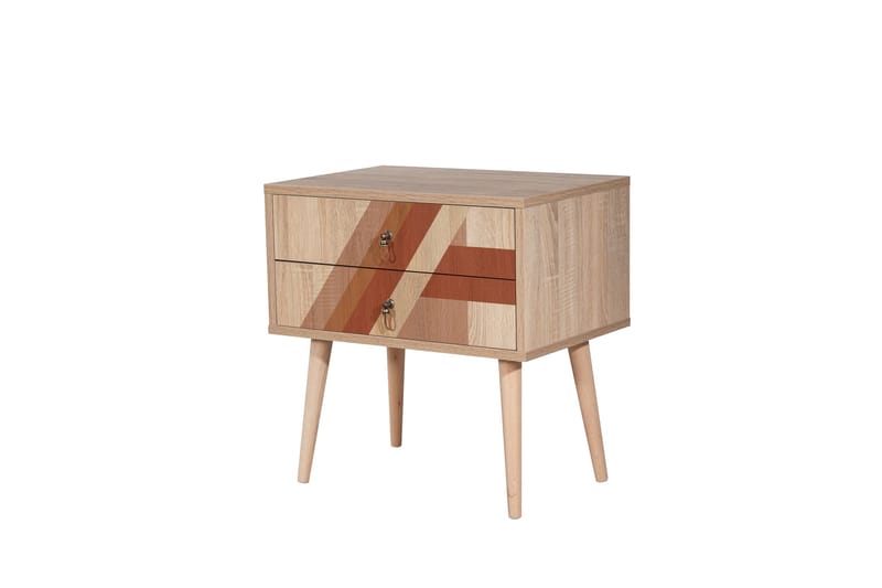 Bertoaria yöpöytä 60x40 cm ruskea - Hanah Home - Huonekalut - Pöytä & ruokailuryhmä - Apupöytä & sivupöytä - Yöpöytä