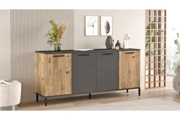 Jagmal konsolipöytä 160x71,8 cm antrasiitti/ruskea - Hanah Home - Huonekalut - Pöytä & ruokailuryhmä - Apupöytä & sivupöytä - Eteispöytä