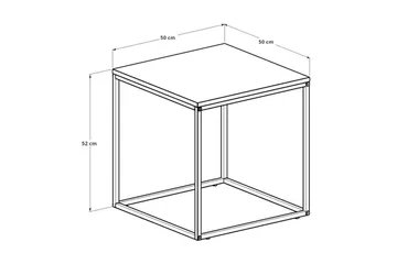 Ajmit sivupöytä 50x52 cm ruskea/musta - Hanah Home - Huonekalut - Pöytä & ruokailuryhmä - Apupöytä & sivupöytä - Tarjotinpöytä & pikkupöytä
