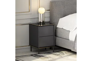 Imaj yöpöytä 40x35 cm antrasiitti - Hanah Home - Huonekalut - Pöytä & ruokailuryhmä - Apupöytä & sivupöytä - Yöpöytä