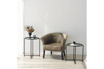 Akeno sivupöytä 60x50 cm musta - Hanah Home - Huonekalut - Pöytä & ruokailuryhmä - Apupöytä & sivupöytä - Tarjotinpöytä & pikkupöytä