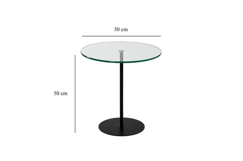 Chill-Out sivupöytä 50x50 cm musta - Hanah Home - Huonekalut - Pöytä & ruokailuryhmä - Apupöytä & sivupöytä - Tarjotinpöytä & pikkupöytä