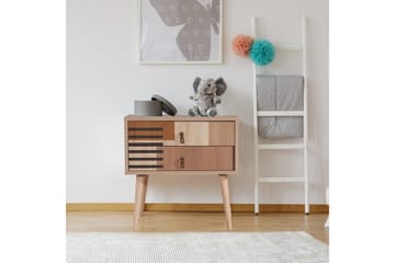 Bertoaria yöpöytä 60x40 cm ruskea - Hanah Home - Huonekalut - Pöytä & ruokailuryhmä - Apupöytä & sivupöytä - Yöpöytä
