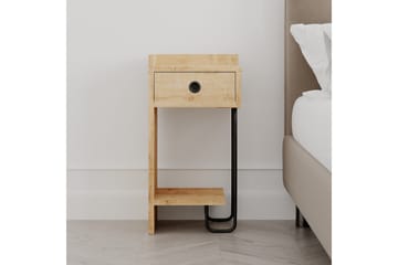 Sirius yöpöytä 32x30 cm vaaleanruskea - Hanah Home - Huonekalut - Pöytä & ruokailuryhmä - Apupöytä & sivupöytä - Yöpöytä
