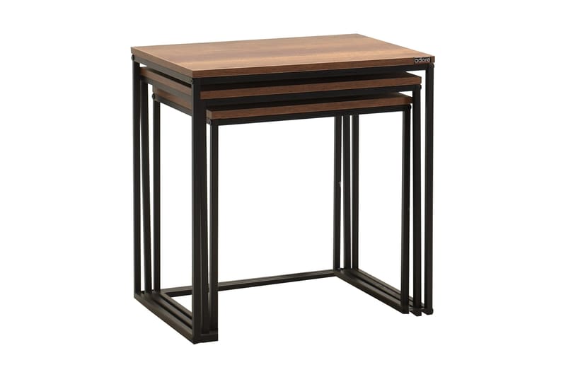 Ajmit sarjapöydät ruskea - Hanah Home - Huonekalut - Pöytä & ruokailuryhmä - Apupöytä & sivupöytä - Sarjapöytä