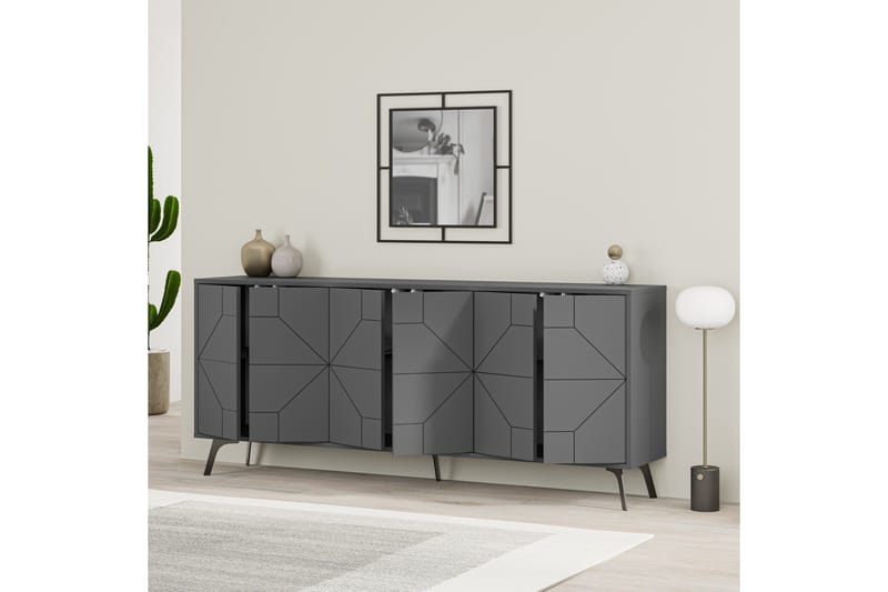 Dune konsolipöytä 183,8x77,4 cm antrasiitti - Hanah Home - Huonekalut - Pöytä & ruokailuryhmä - Apupöytä & sivupöytä - Eteispöytä