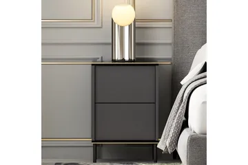 Imaj yöpöytä 40x35 cm antrasiitti - Hanah Home - Huonekalut - Pöytä & ruokailuryhmä - Apupöytä & sivupöytä - Yöpöytä