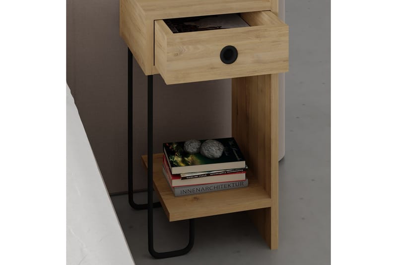 Sirius yöpöytä 32x30 cm vaaleanruskea - Hanah Home - Huonekalut - Pöytä & ruokailuryhmä - Apupöytä & sivupöytä - Yöpöytä