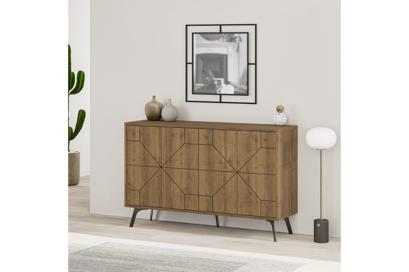 Dune konsolipöytä 123x77,4 cm ruskea/valkoinen - Hanah Home - Huonekalut - Pöytä & ruokailuryhmä - Apupöytä & sivupöytä - Eteispöytä