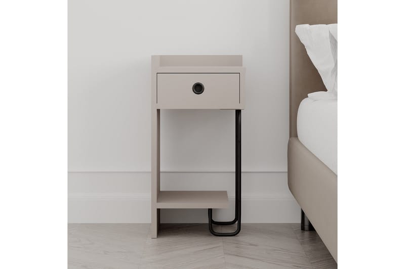 Sirius yöpöytä 32x30 cm vaaleanruskea - Hanah Home - Huonekalut - Pöytä & ruokailuryhmä - Apupöytä & sivupöytä - Yöpöytä