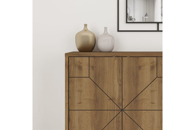 Dune konsolipöytä 123x77,4 cm ruskea/valkoinen - Hanah Home - Huonekalut - Pöytä & ruokailuryhmä - Apupöytä & sivupöytä - Eteispöytä