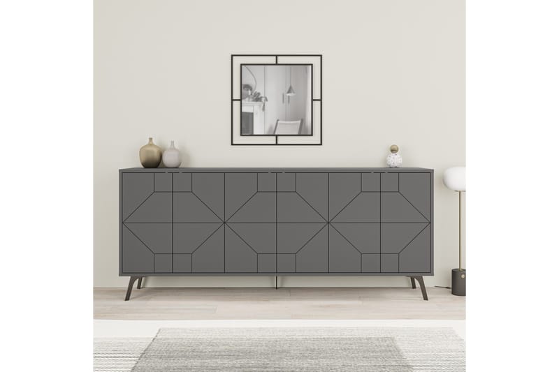 Dune konsolipöytä 183,8x77,4 cm antrasiitti - Hanah Home - Huonekalut - Pöytä & ruokailuryhmä - Apupöytä & sivupöytä - Eteispöytä