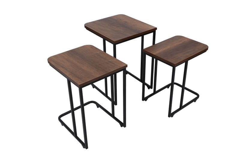 Nagako sarjapöydät ruskea/musta, Hanah Home