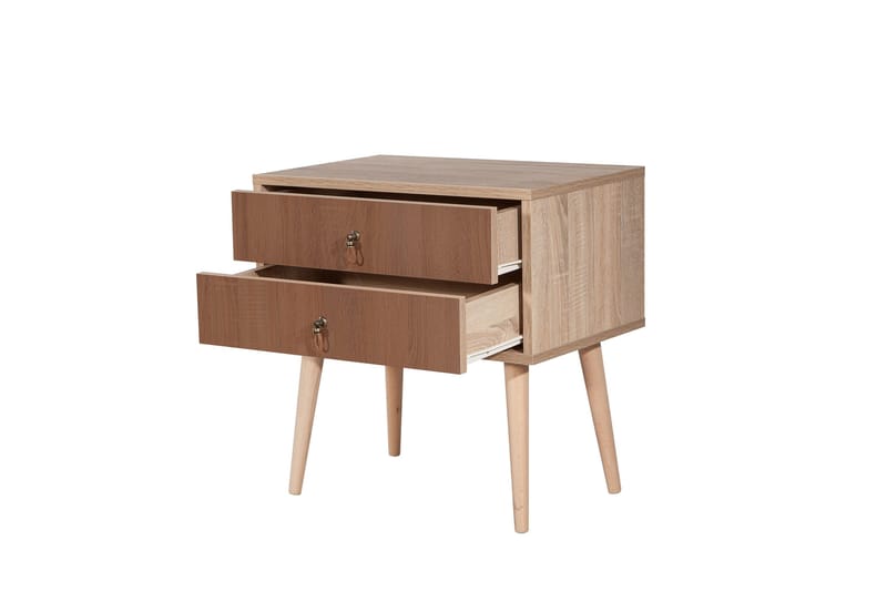 Bertoaria yöpöytä 60x40 cm ruskea - Hanah Home - Huonekalut - Pöytä & ruokailuryhmä - Apupöytä & sivupöytä - Yöpöytä