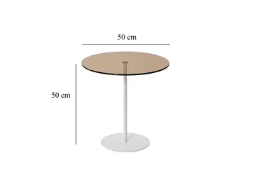 Chill-Out sivupöytä 50x50 cm valkoinen/pronssi - Hanah Home - Huonekalut - Pöytä & ruokailuryhmä - Apupöytä & sivupöytä - Tarjotinpöytä & pikkupöytä