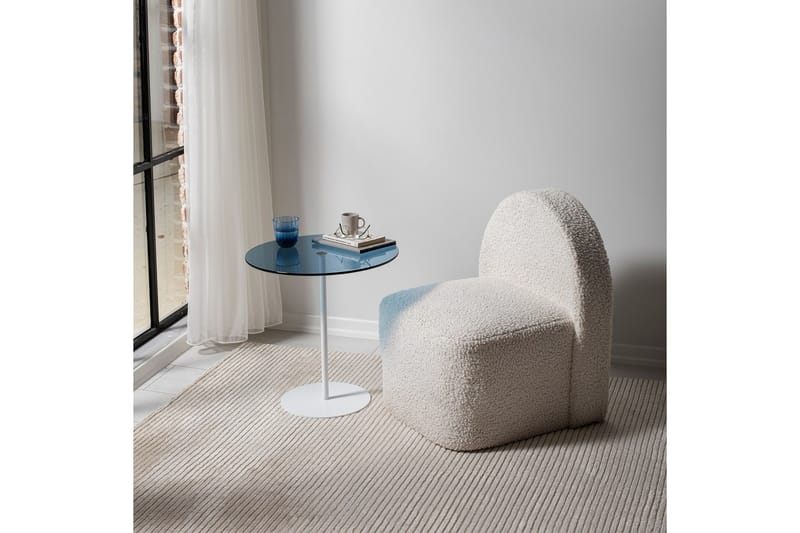 Chill-Out sivupöytä 50x50 cm valkoinen/sininen - Hanah Home - Huonekalut - Pöytä & ruokailuryhmä - Apupöytä & sivupöytä - Tarjotinpöytä & pikkupöytä