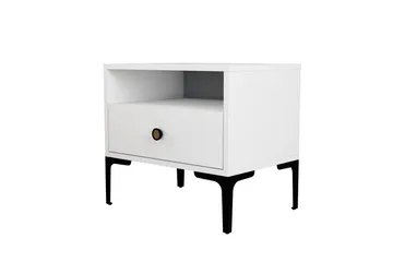 Ameias yöpöytä 56x40 cm valkoinen