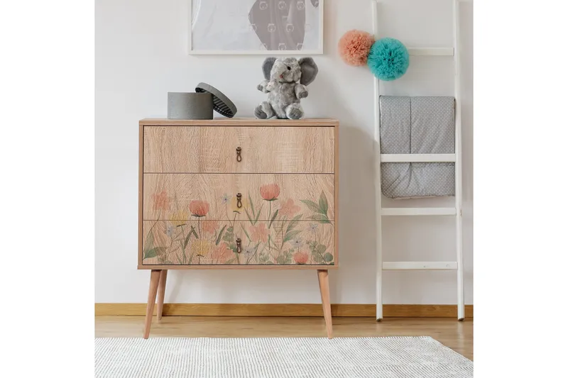 Bertoaria yöpöytä 80x40 cm ruskea - Hanah Home - Huonekalut - Pöytä & ruokailuryhmä - Apupöytä & sivupöytä - Yöpöytä