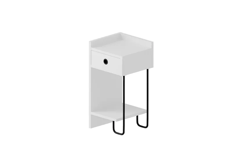 Sirius yöpöytä 32x30 cm valkoinen, Hanah Home