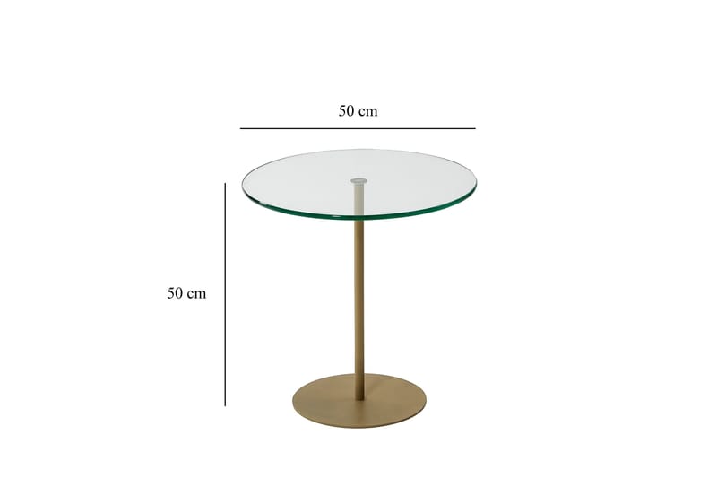 Chill-Out sivupöytä 50x50 cm kulta - Hanah Home - Huonekalut - Pöytä & ruokailuryhmä - Apupöytä & sivupöytä - Tarjotinpöytä & pikkupöytä