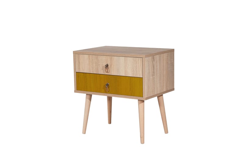 Bertoaria yöpöytä 60x40 cm ruskea - Hanah Home - Huonekalut - Pöytä & ruokailuryhmä - Apupöytä & sivupöytä - Yöpöytä